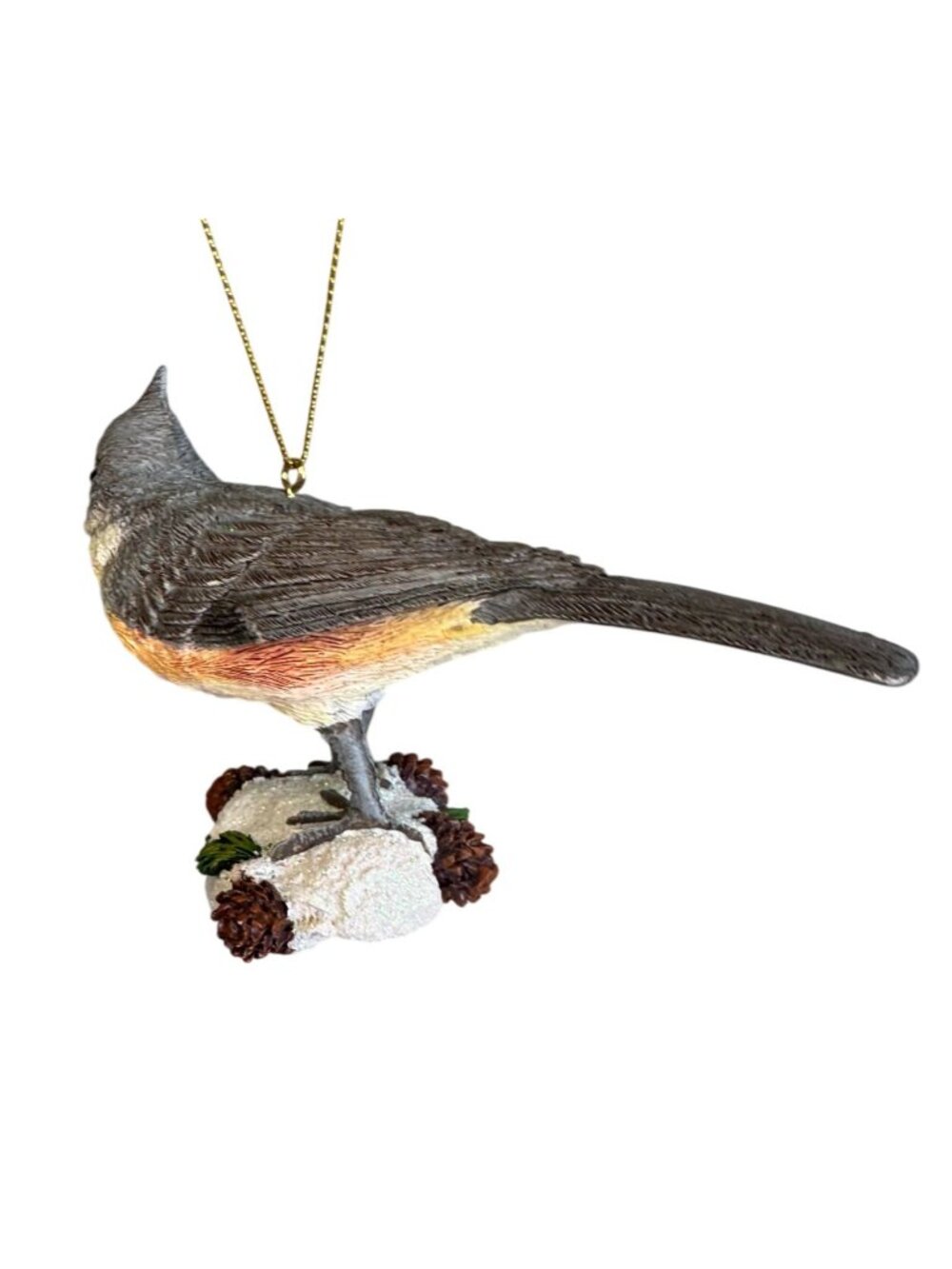 Danbury Mint Tufted Titmouse Bird Ornament Resin Multi-Color Hanging Figurine - Picture 4 of 7